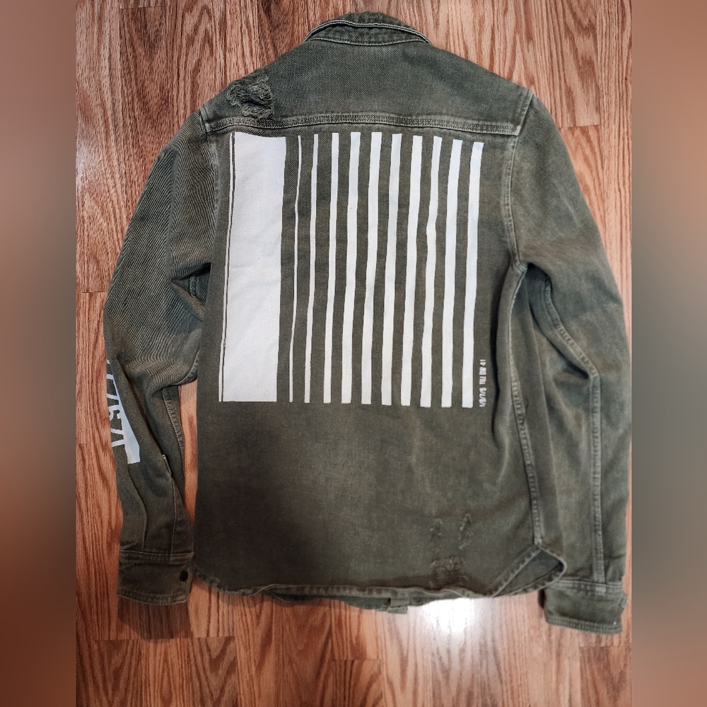 Olive Green Denim Jacket